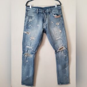 Smoke Rise Man Jeans Sz 36 × 34 Slim Tapered Fit